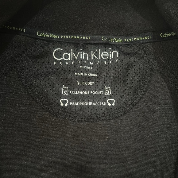 Calvin Klein Performance Full Zipper Jacket Fleece size M Black - Picture 3 of 5